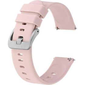 Smartwatch Accessories,Silicone Watch Bands, Slim Watch Straps With Quick Release, 22mm (Option: Pink)
